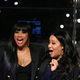 Sandra Denton and Cheryl James of Salt-N-Pepa speak onstage during the 2019 A+E Networks Upfront on March 27, 2019 in New York City.